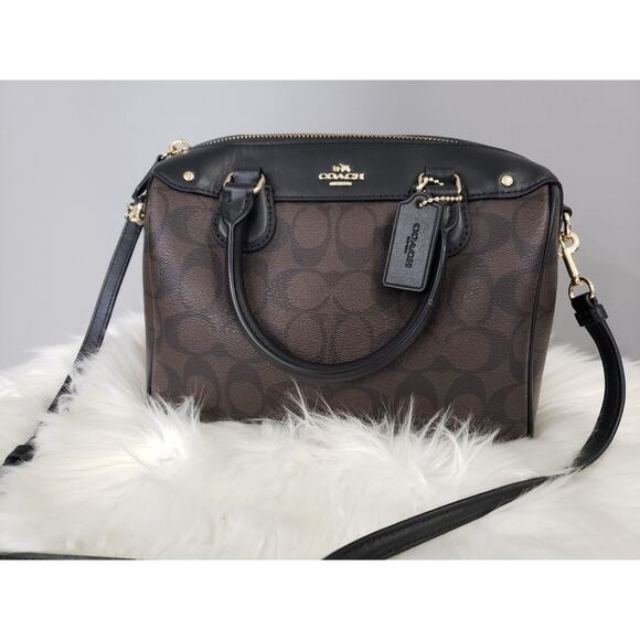 RARE Coach F32203 Mini Bennett Satchel Handbag In Signature Canvas Classic - Picture 9 of 9